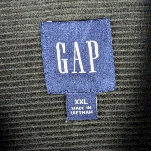 GAP men's XXL corduroy button down in hunter green - Picture 3 of 11